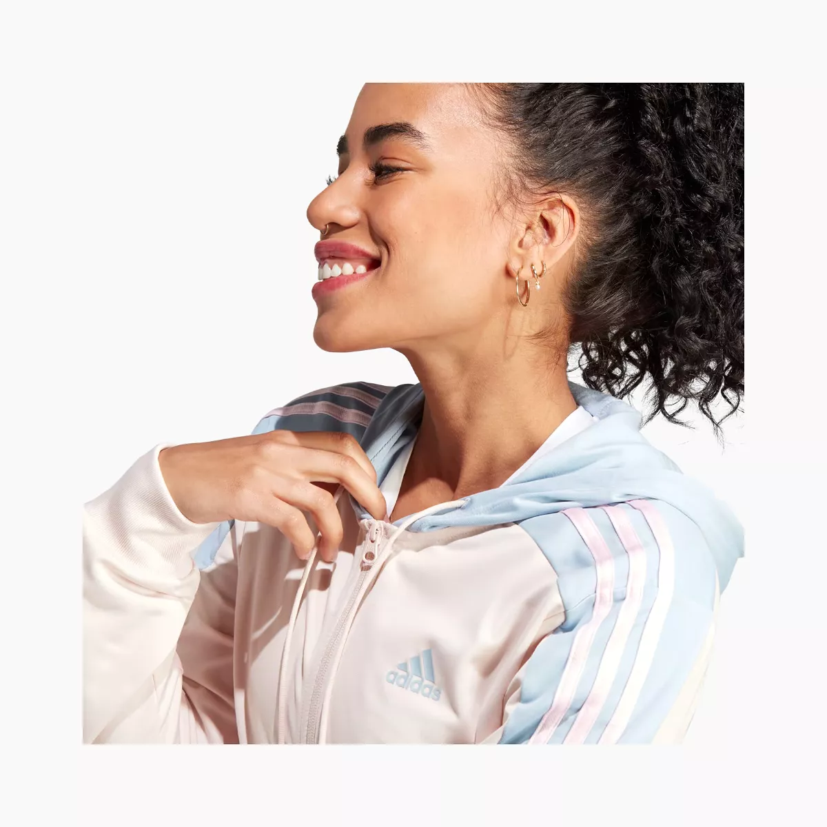 Adidas Boldblock Women's Track Suit -Wonder Quartz/Wonder Blue/Wonder Beige