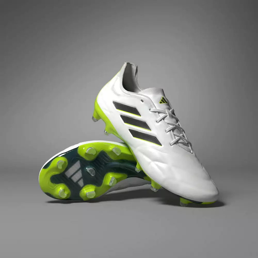 Adidas Copa Pure II.1 FG Football Boots (White/Black/Lucid Lemon)