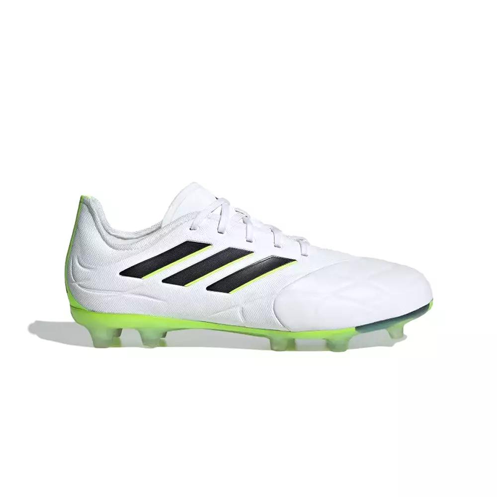 Adidas Copa Pure II.1 FG Jnr Football Boots (White/Black/Lucid Lemon)