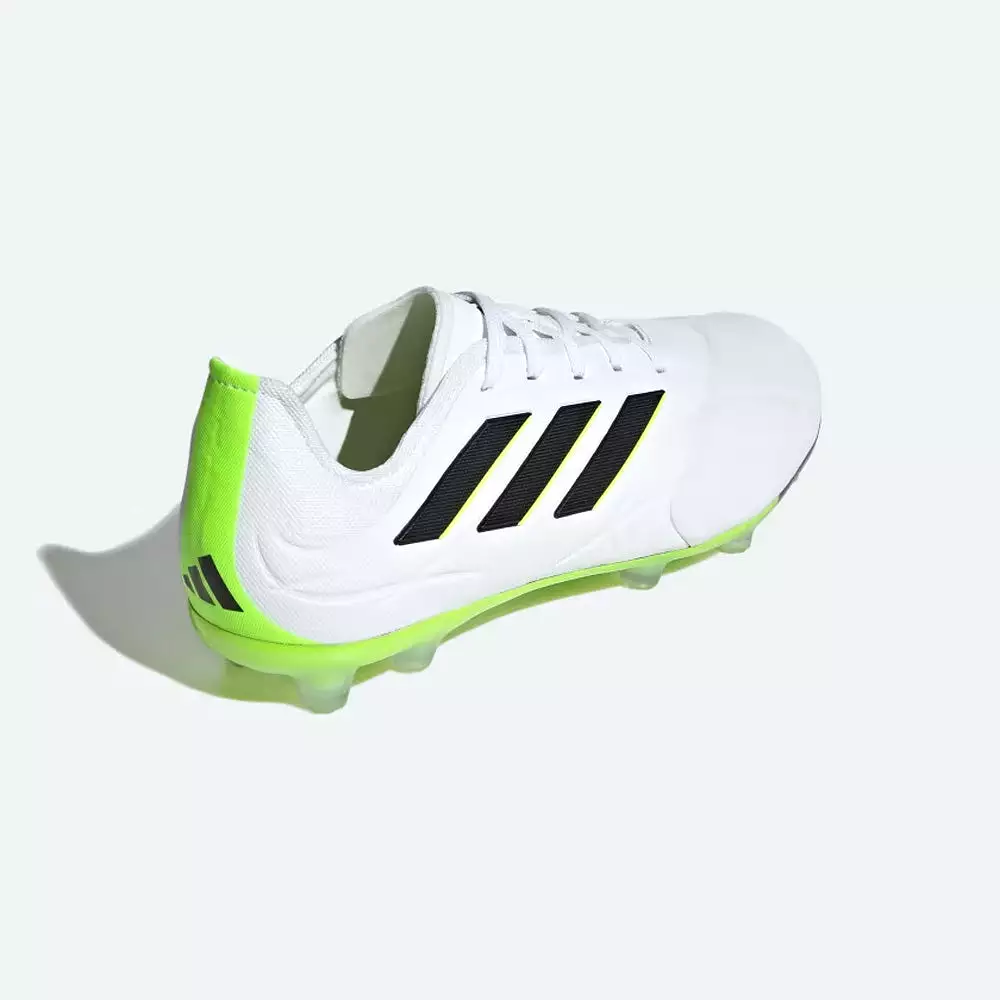 Adidas Copa Pure II.1 FG Jnr Football Boots (White/Black/Lucid Lemon)