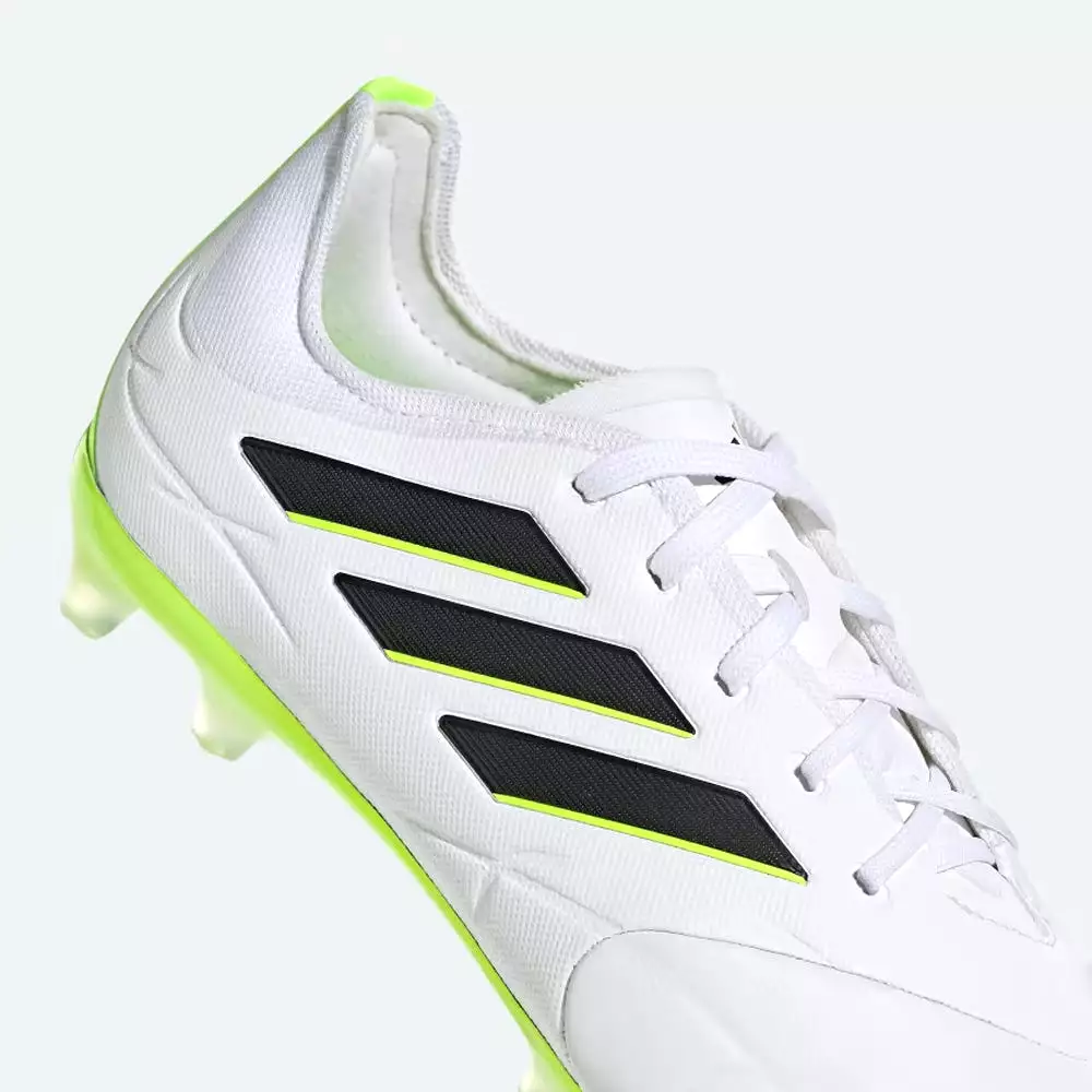 Adidas Copa Pure II.1 FG Jnr Football Boots (White/Black/Lucid Lemon)