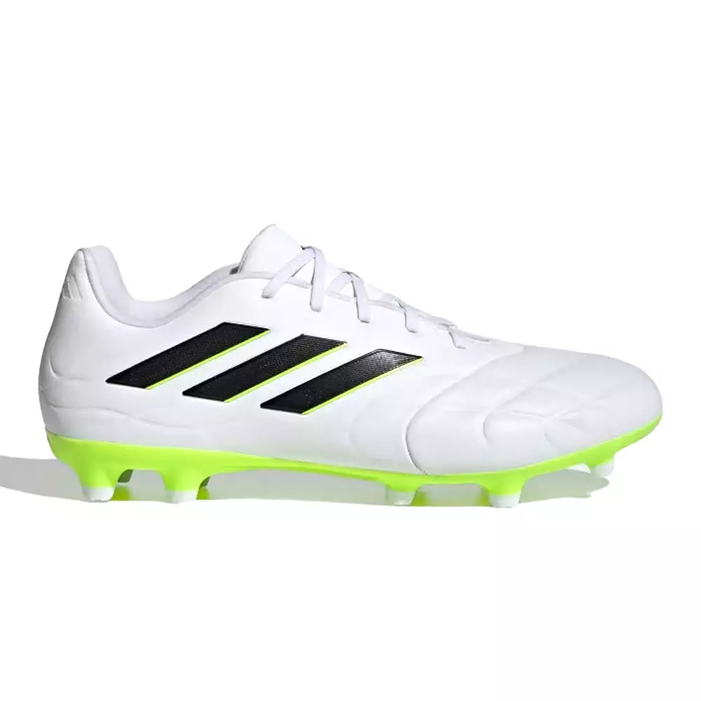 Adidas Copa Pure II.3 FG Football Boots (White/Black/Lucid Lemon)