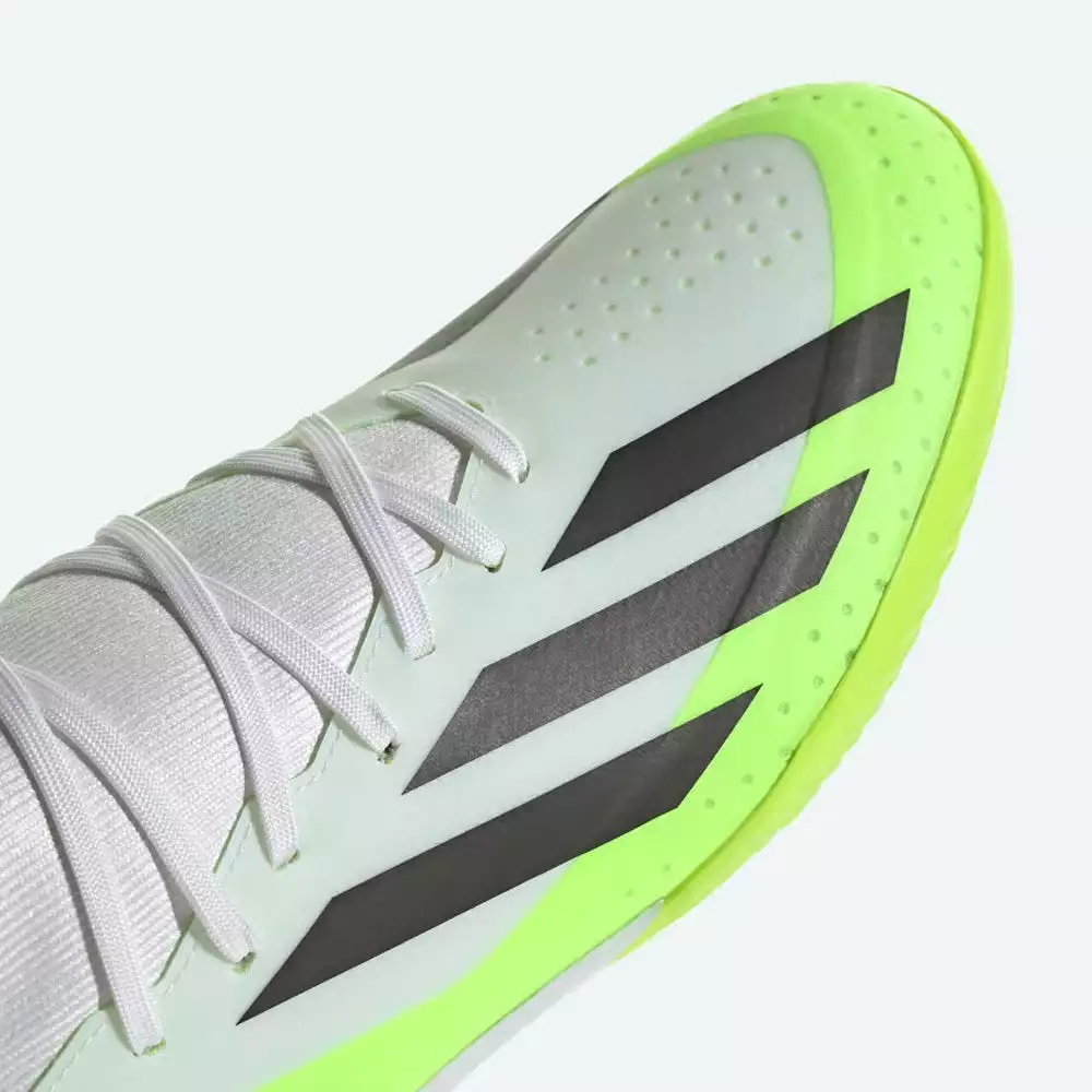 Adidas X Crazyfast.3 IN Football Boots (White/Black/Lucid Lemon)