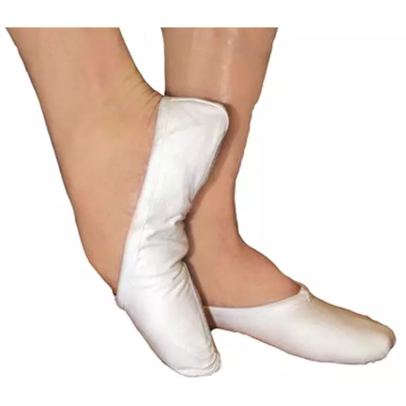 Adult Split Sole Canvas Ballet Shoes - Black and White