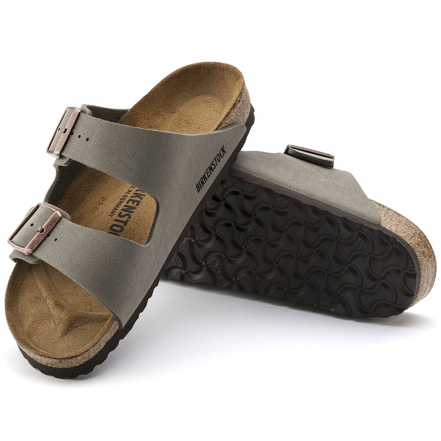       Birkenstock Arizona Birko Flor Nubuck Stone