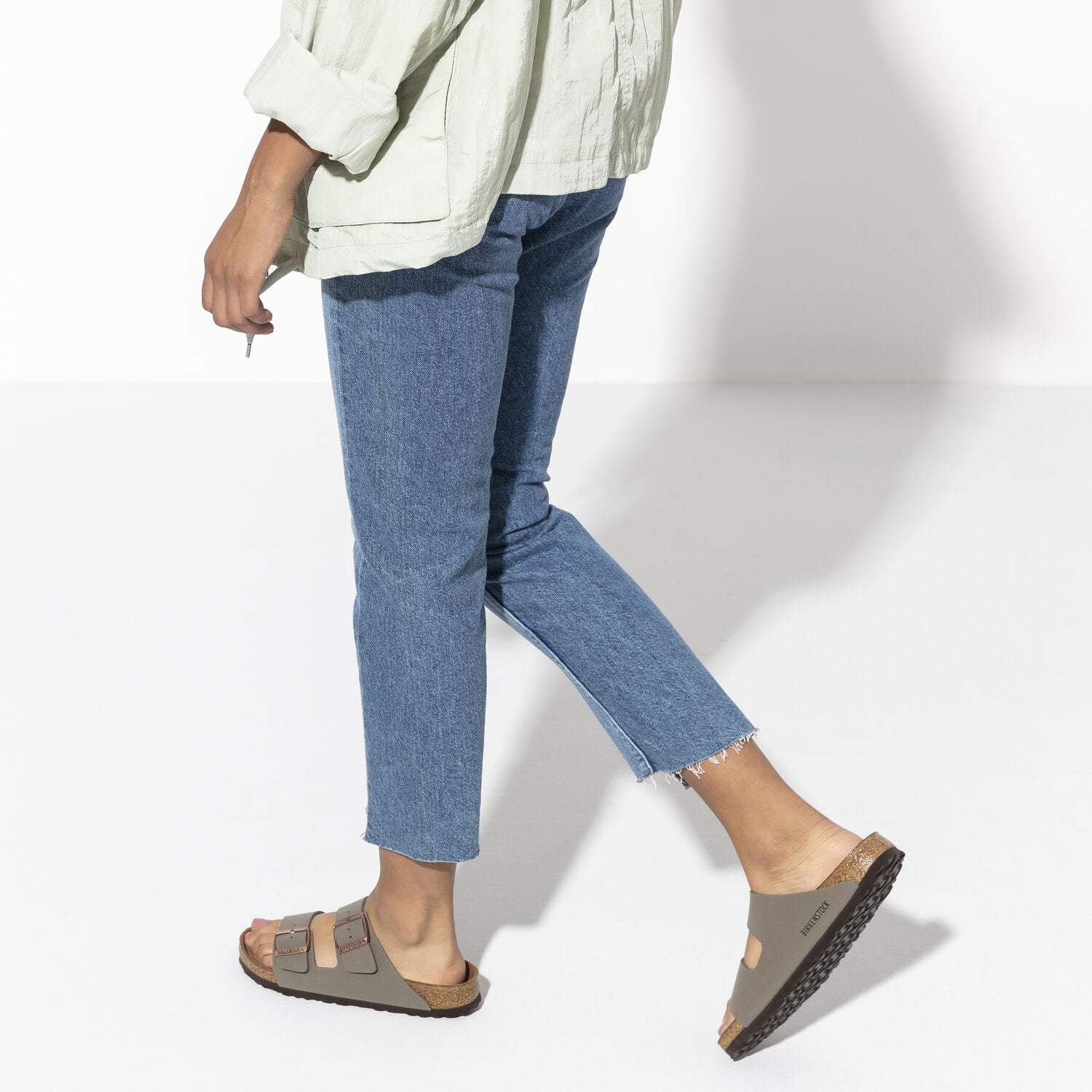       Birkenstock Arizona Birko Flor Nubuck Stone