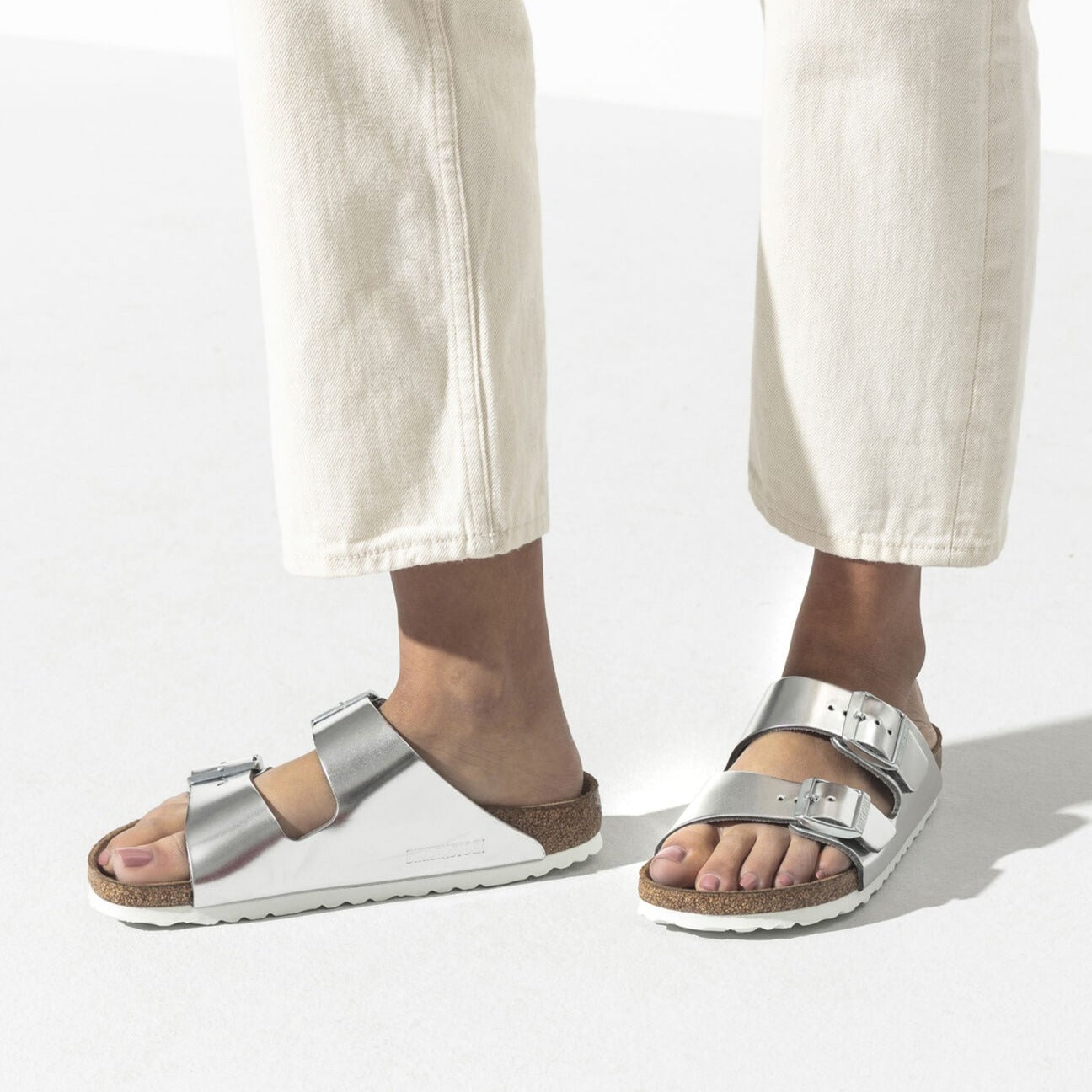        Birkenstock Arizona Metallic Silver