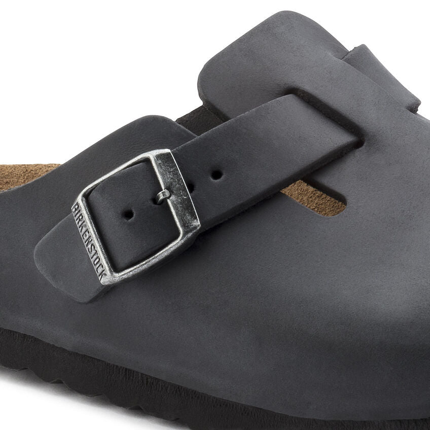 Birkenstock Boston - Black Oiled Leather