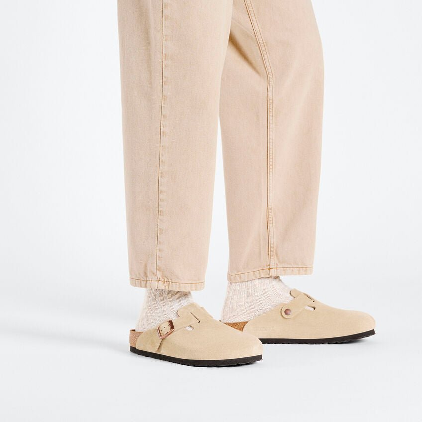 Birkenstock Boston - Latte Cream Suede