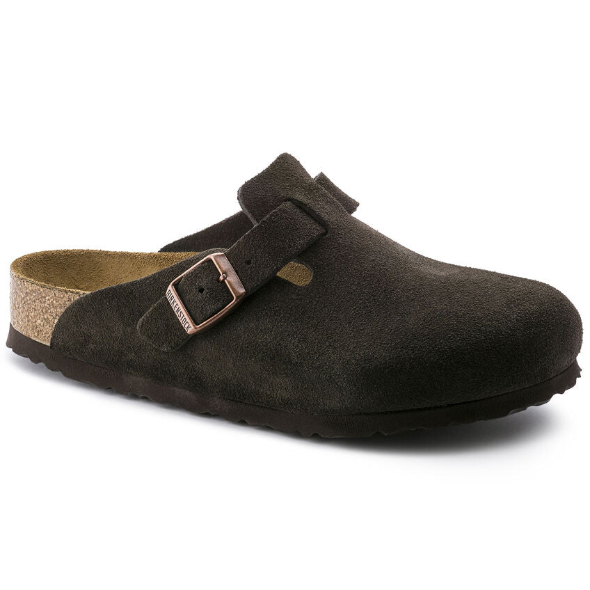 Birkenstock Boston Soft Footbed - Mocha Suede