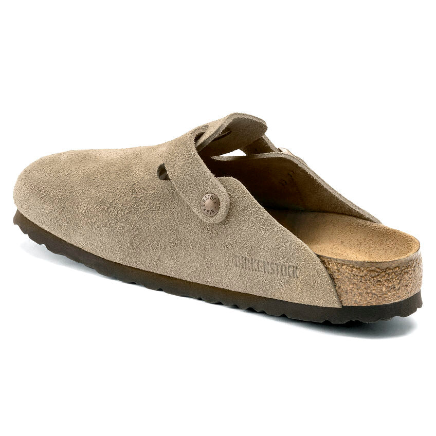 Birkenstock Boston Soft Footbed - Taupe Suede