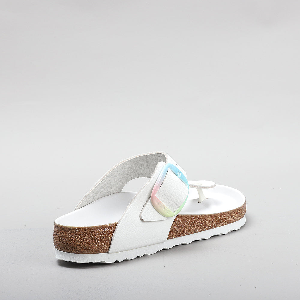 BIRKENSTOCK GIZEH BIG BUCKLE 1021055 OMBRE WHITE SMOOTH LEATHER