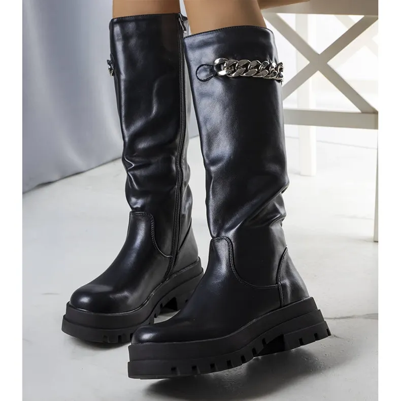 Black Galina insulated boots