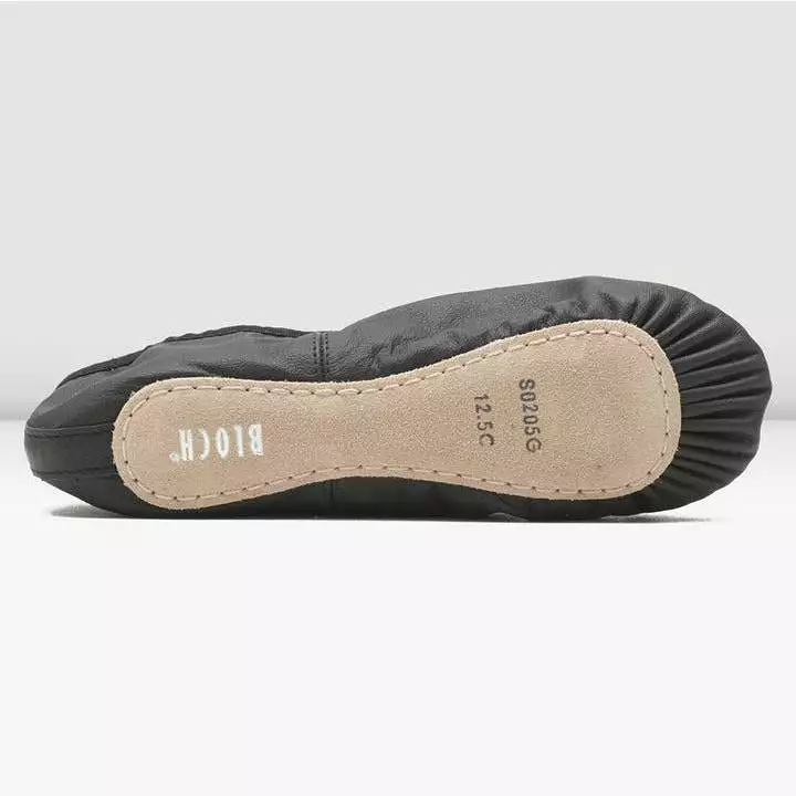 Child Dansoft Leather Full Sole Ballet Shoes - Black