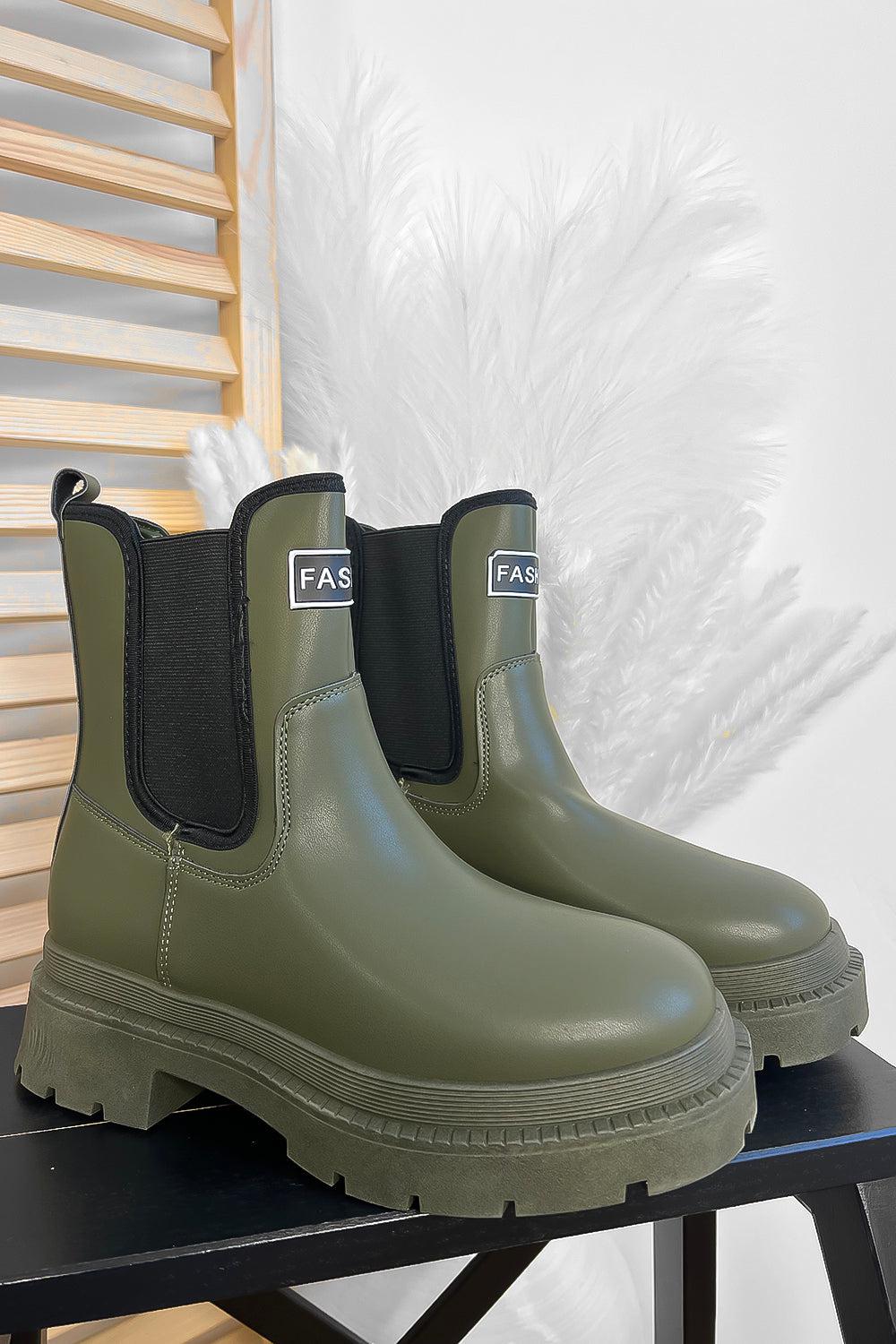 Chunky Sole High Top Chelsea Boots