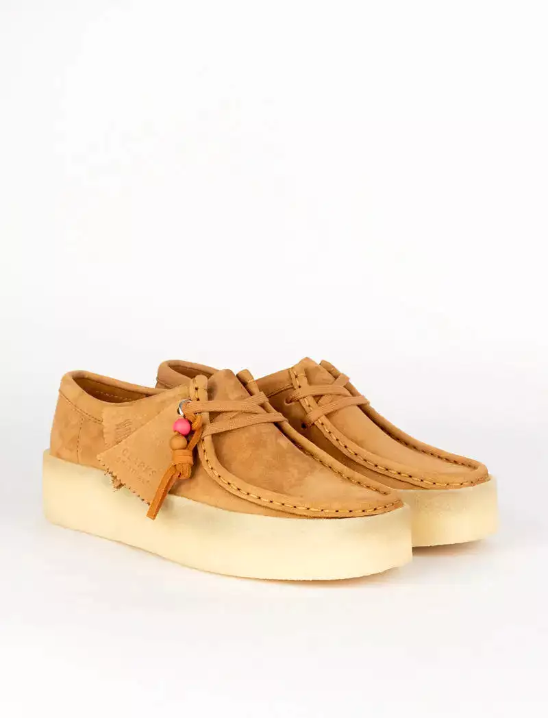 Clarks Originals Womens Wallabee Cup Shoes Tan Nubuck