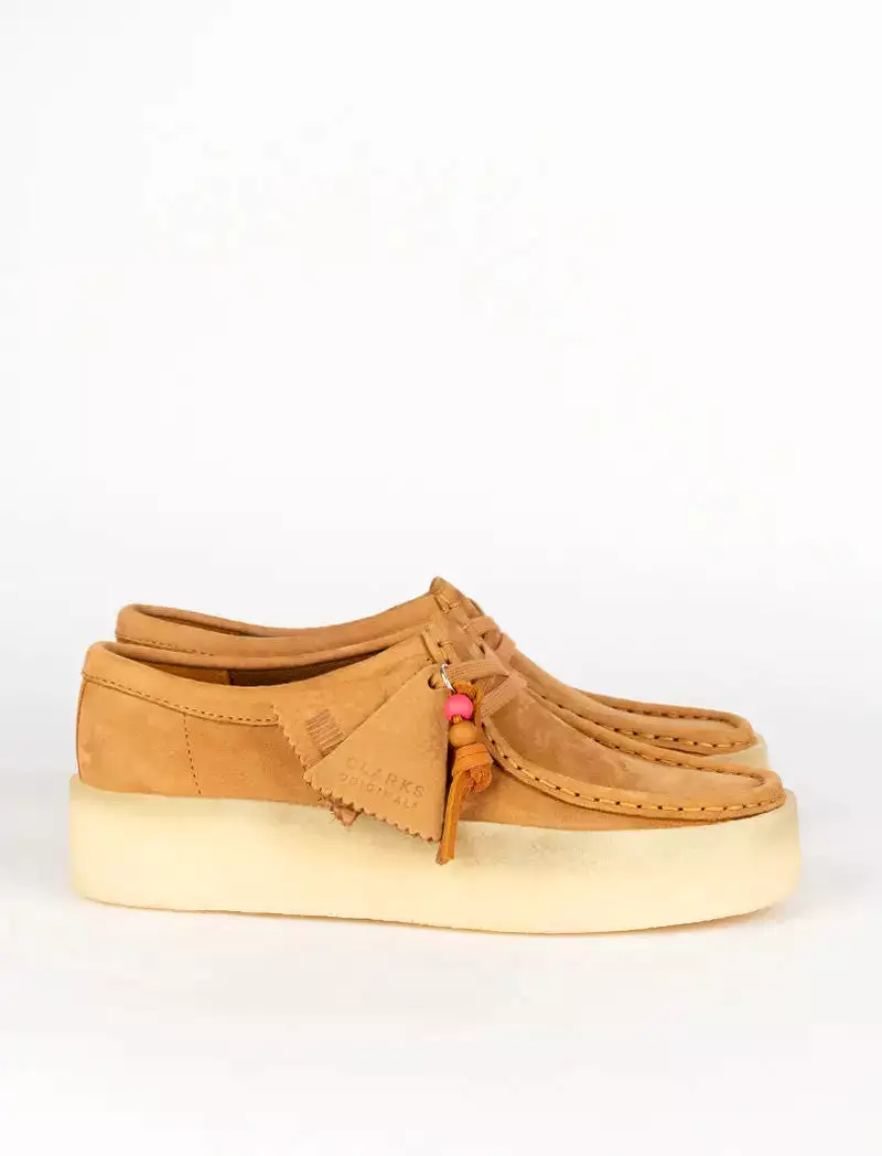 Clarks Originals Womens Wallabee Cup Shoes Tan Nubuck