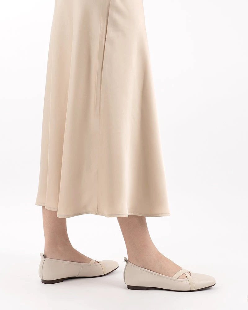 Crossover Straps Slip On Walking Ballet Flats