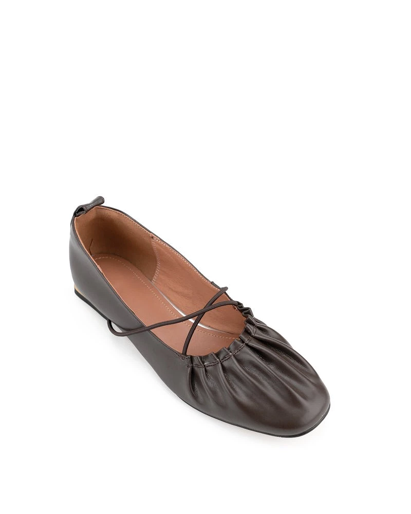 Crossover Straps Slip On Walking Ballet Flats