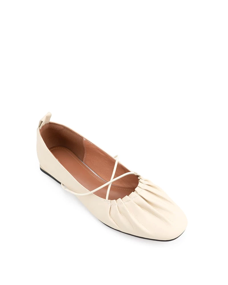 Crossover Straps Slip On Walking Ballet Flats