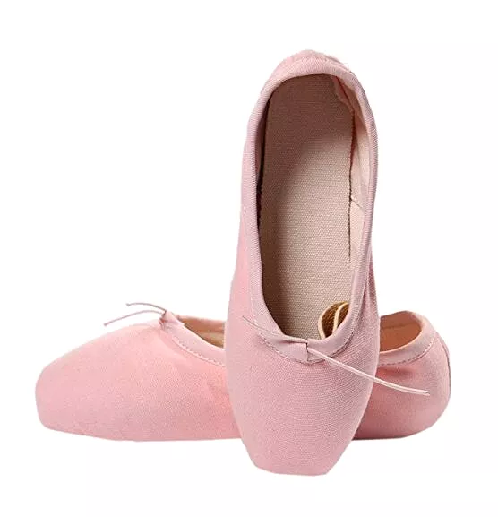 DoGeek Ballet Pointe Shoes Satin Ballet Shoes for Grirls/Womens/Ladies with Toe Pads, Ballet Ribbon and Pointe Shoe Elastic