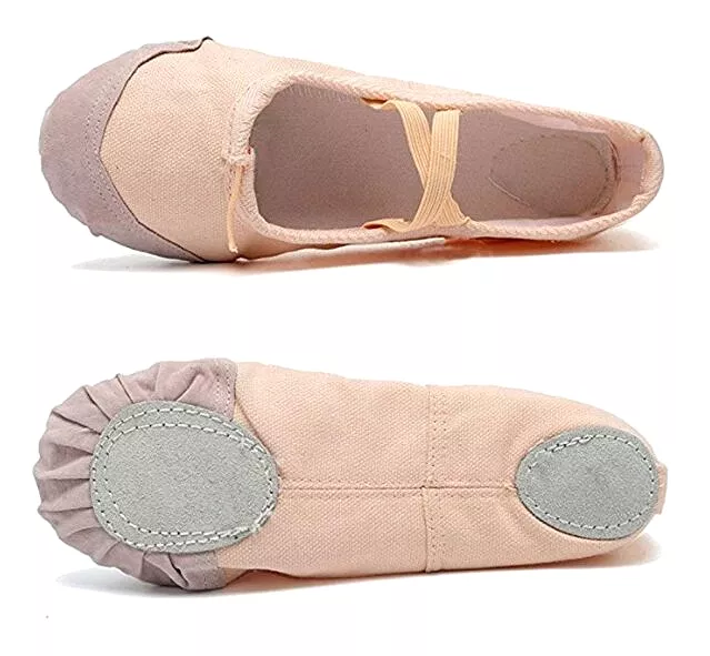 DoGeek Ballet Shoes Ballet Flats Women Ballet Pumps Slippers Pilates Shoes Yoga Shoes Dance Shoe Gymnastics Split Soft Canvas Fl