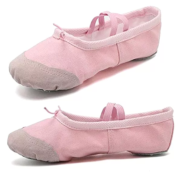 DoGeek Ballet Shoes Ballet Flats Women Ballet Pumps Slippers Pilates Shoes Yoga Shoes Dance Shoe Gymnastics Split Soft Canvas Fl