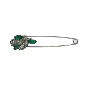 Emerald Crystal Large Pin Brooch