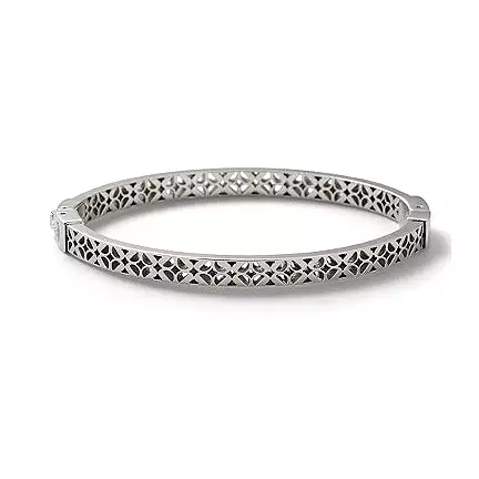 Fossil Signature Bangle Silver Bracelet