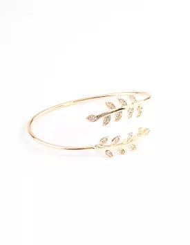 Gold Leaf Wrap Cuff Bangle