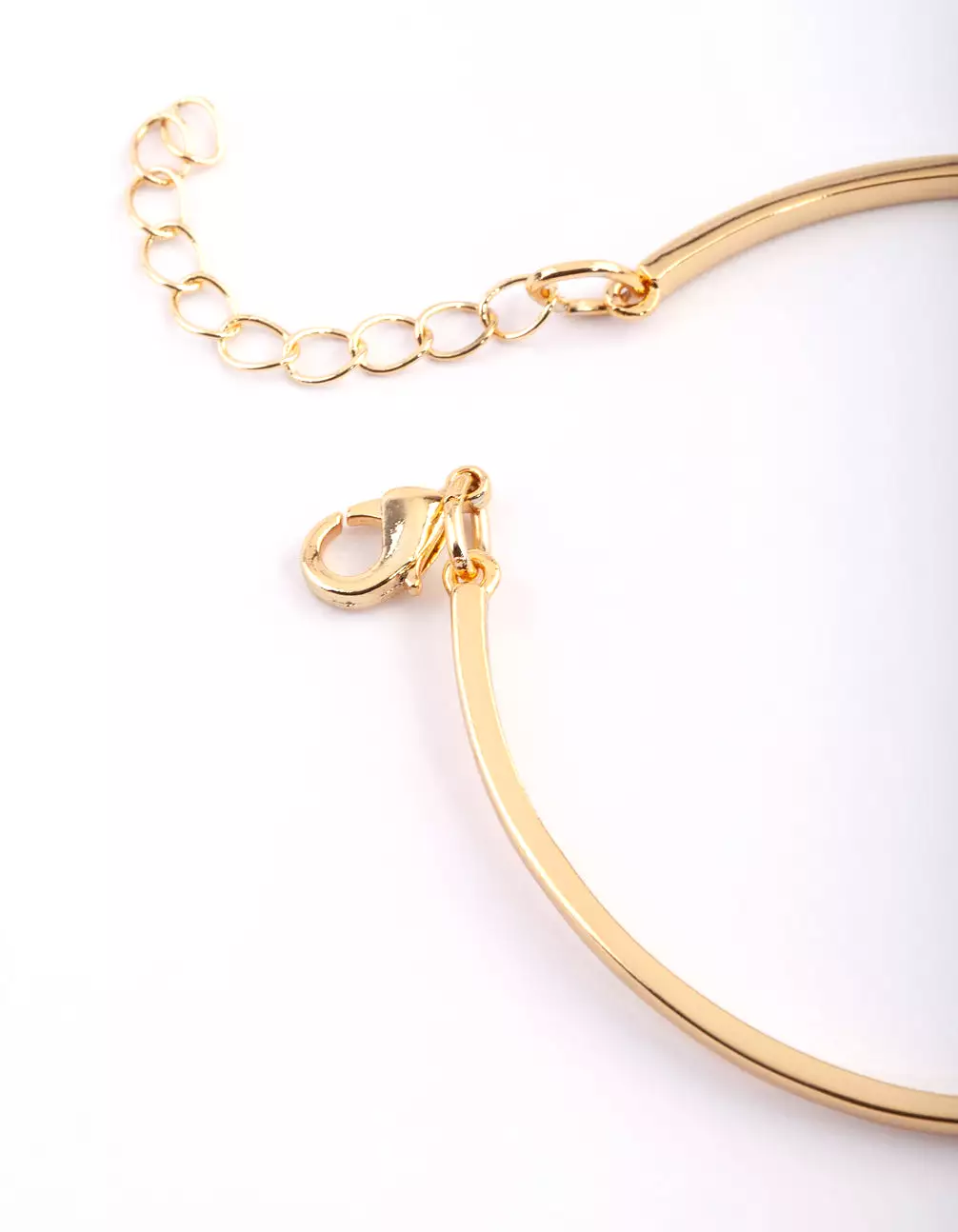 Gold Plated Baguette Bangle with Cubic Zirconia