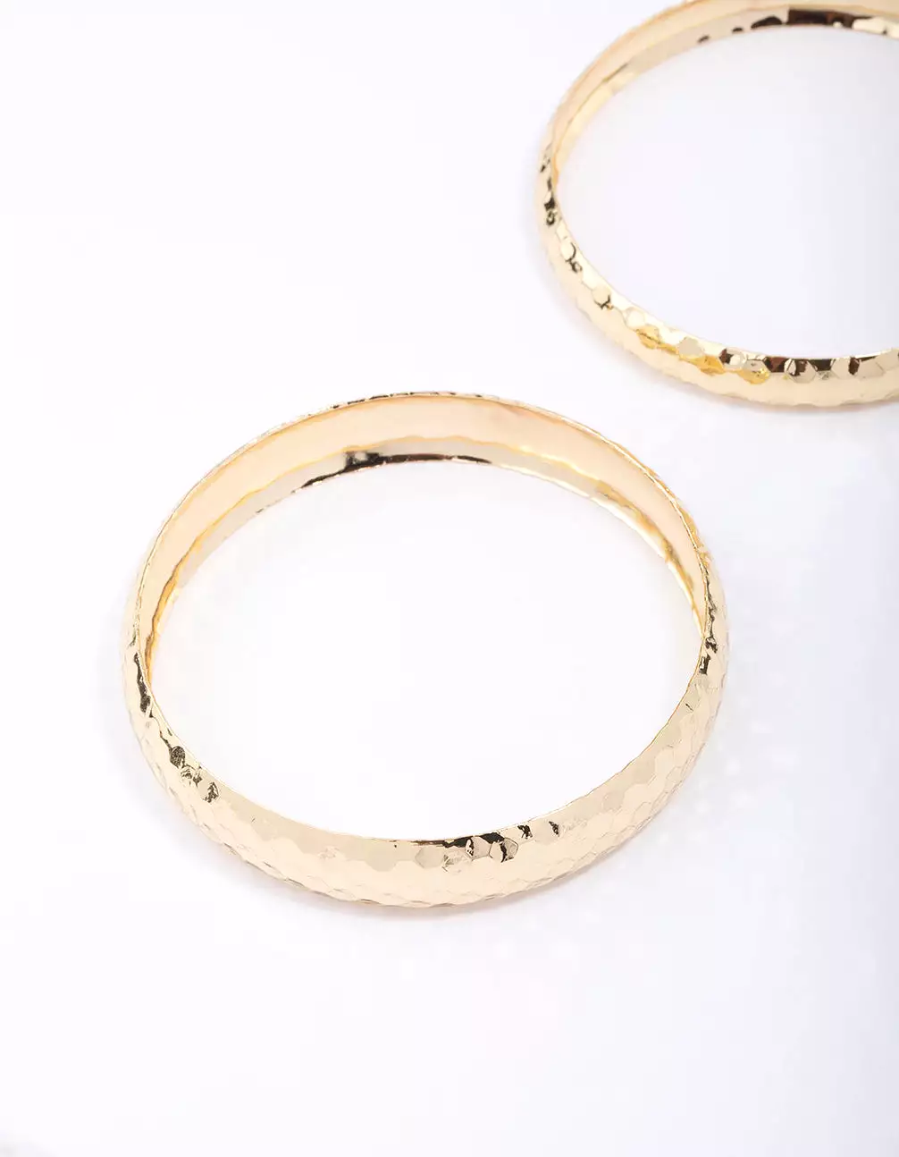 Gold Plated Hammered Bangle Pack