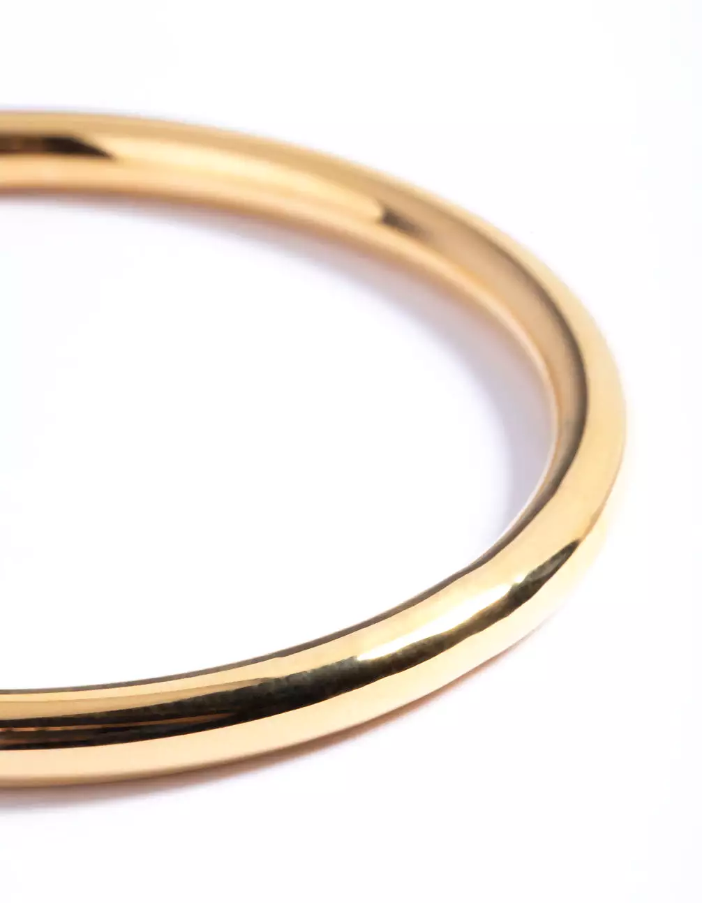 Gold Plated Stainless Steel Statement Round Bangle