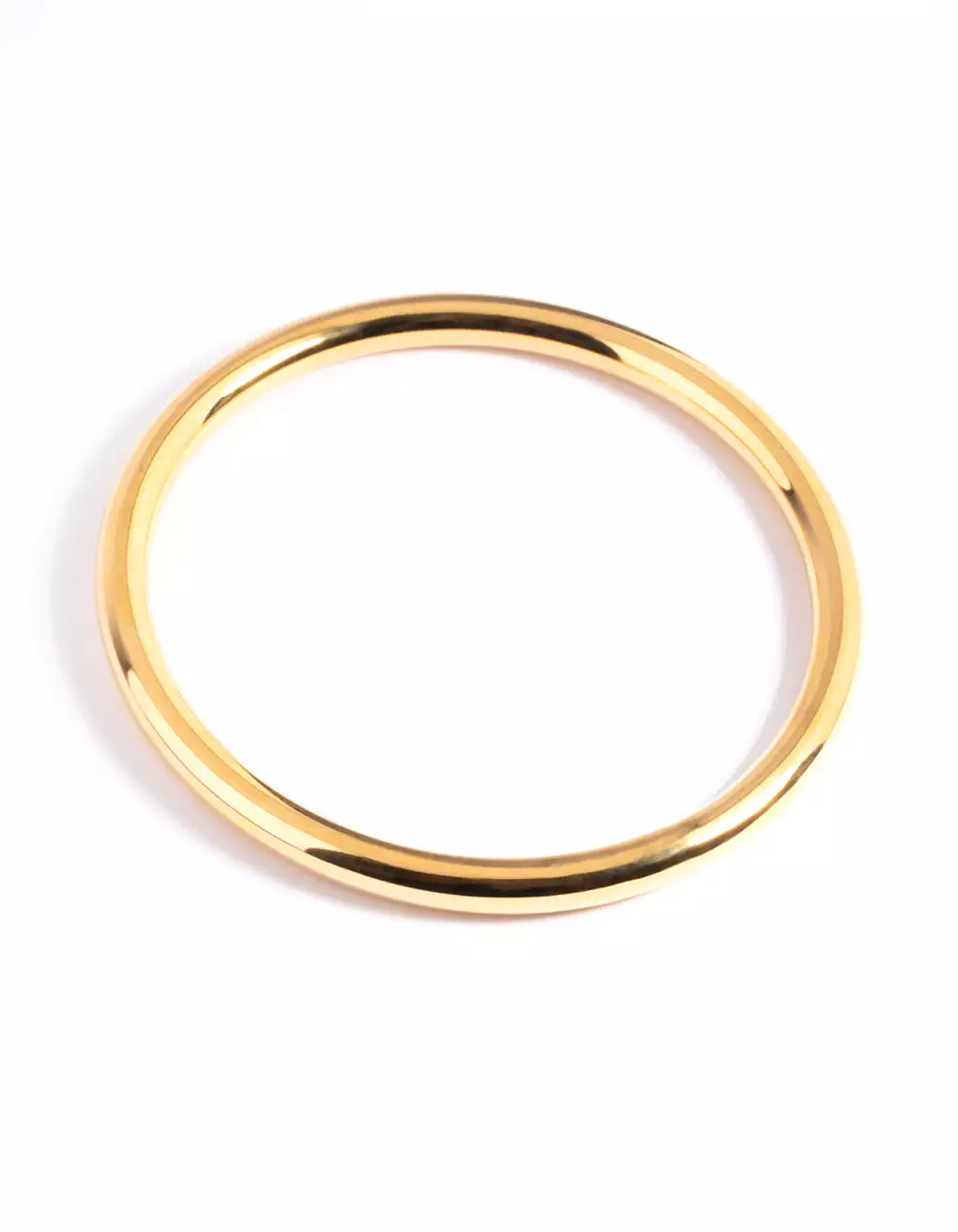 Gold Plated Stainless Steel Statement Round Bangle