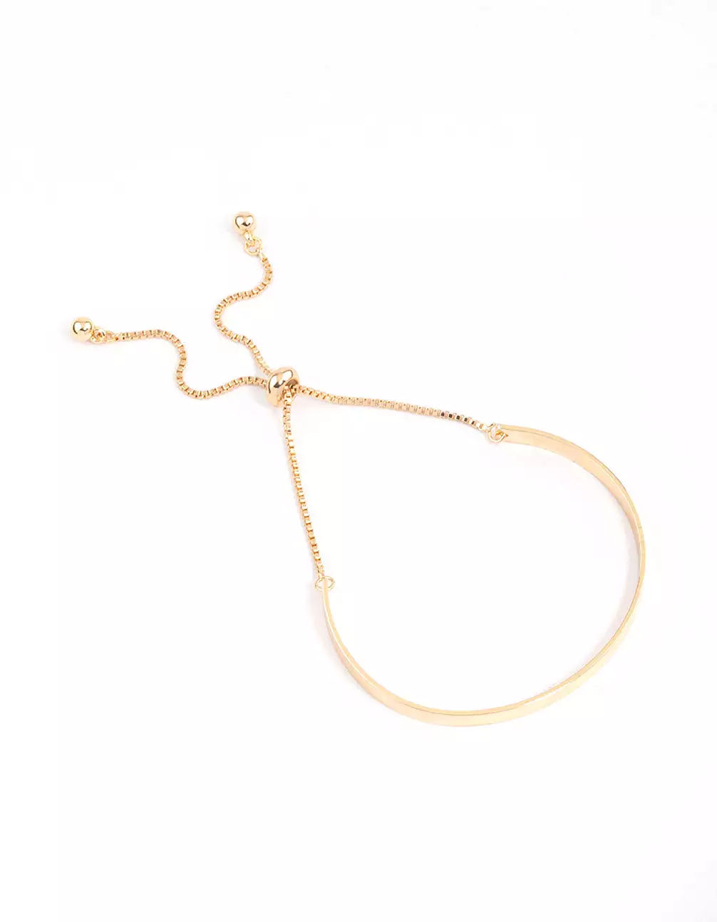 Gold Simple Solid Bangle Toggle Bangle