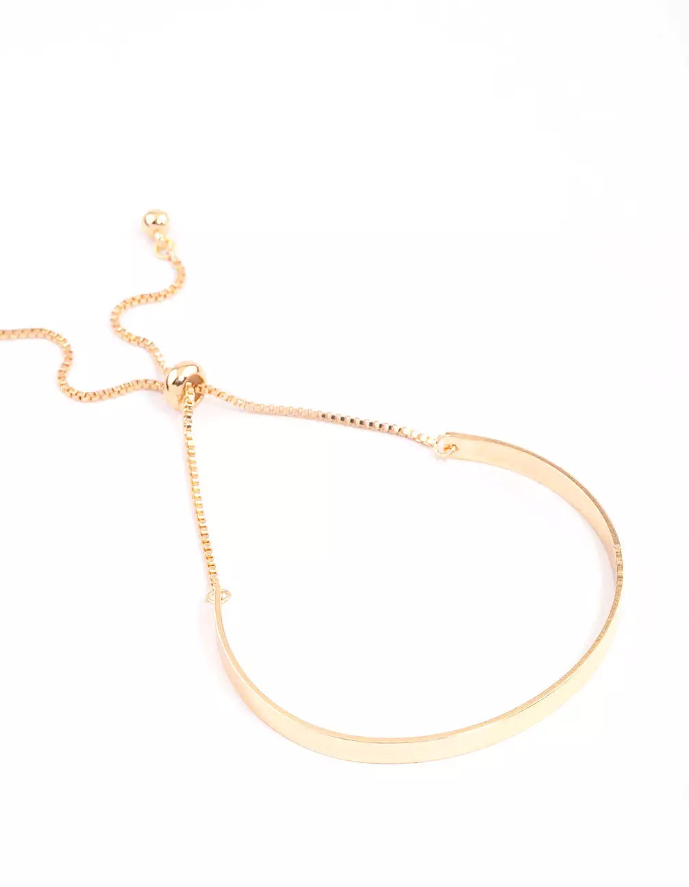 Gold Simple Solid Bangle Toggle Bangle