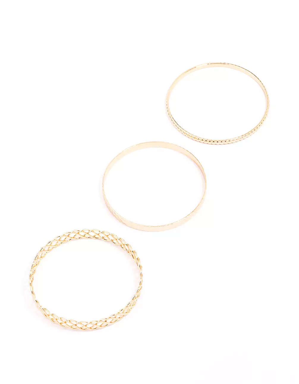 Gold Woven Bangle 3-Pack