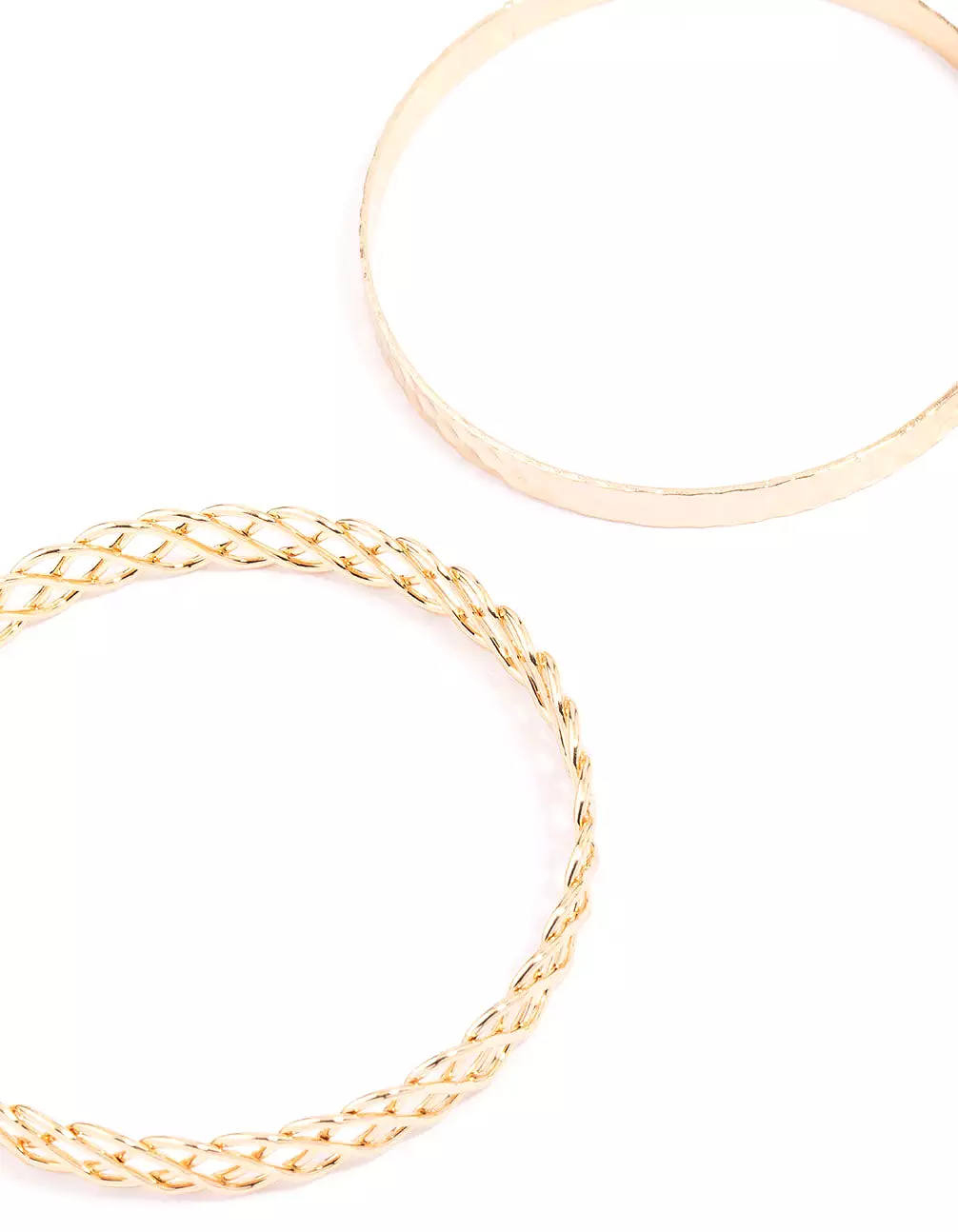 Gold Woven Bangle 3-Pack