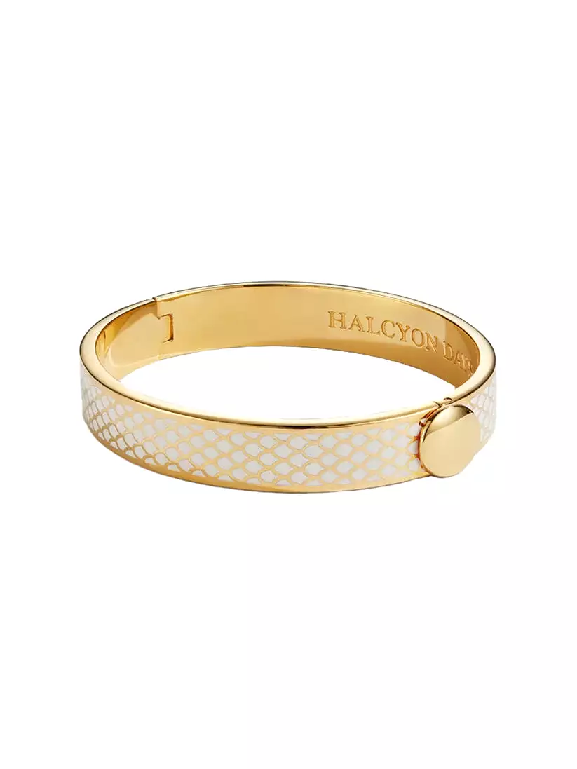 Halcyon - 1cm  Salamander Hinged Bangle - (four colors)