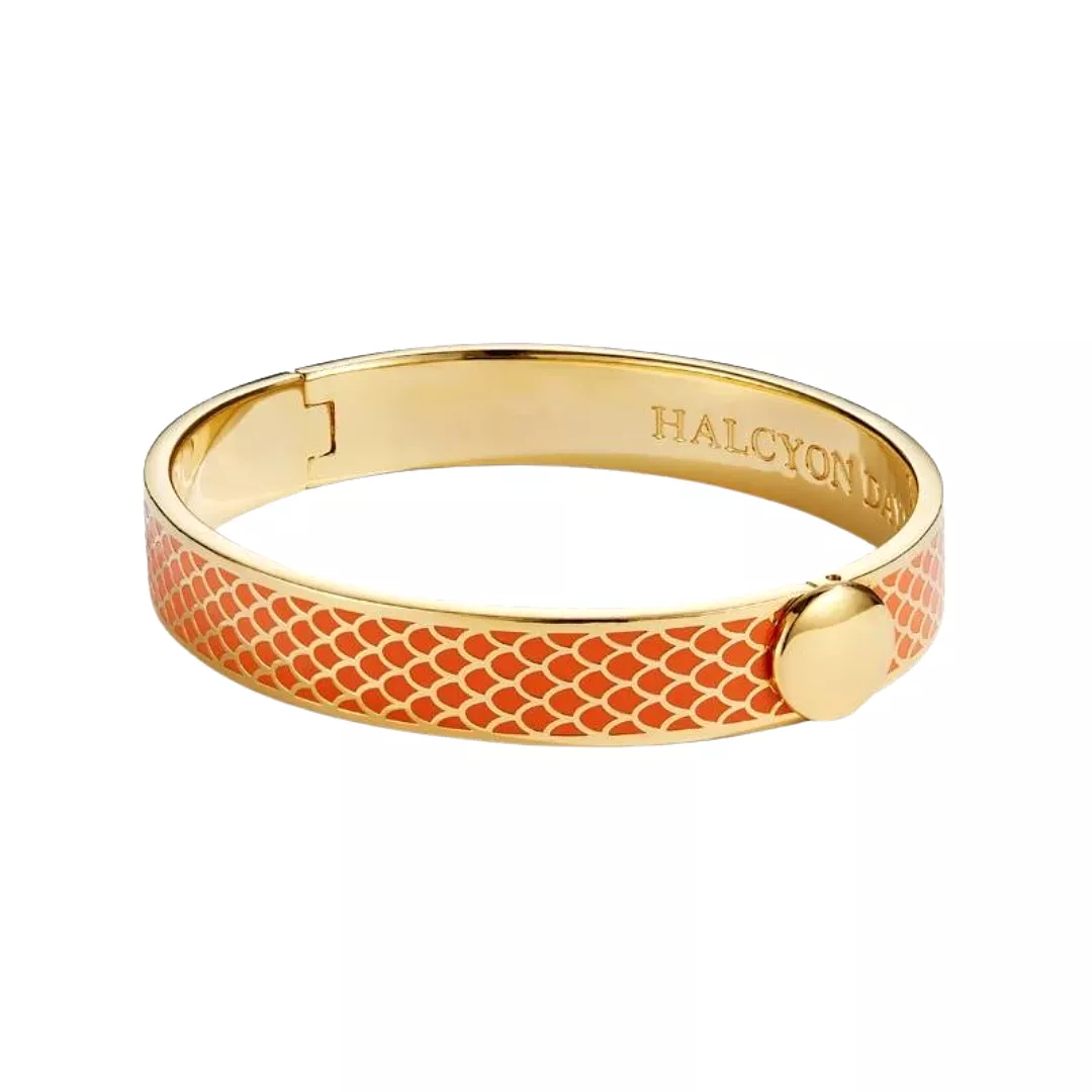 Halcyon - 1cm  Salamander Hinged Bangle - (four colors)