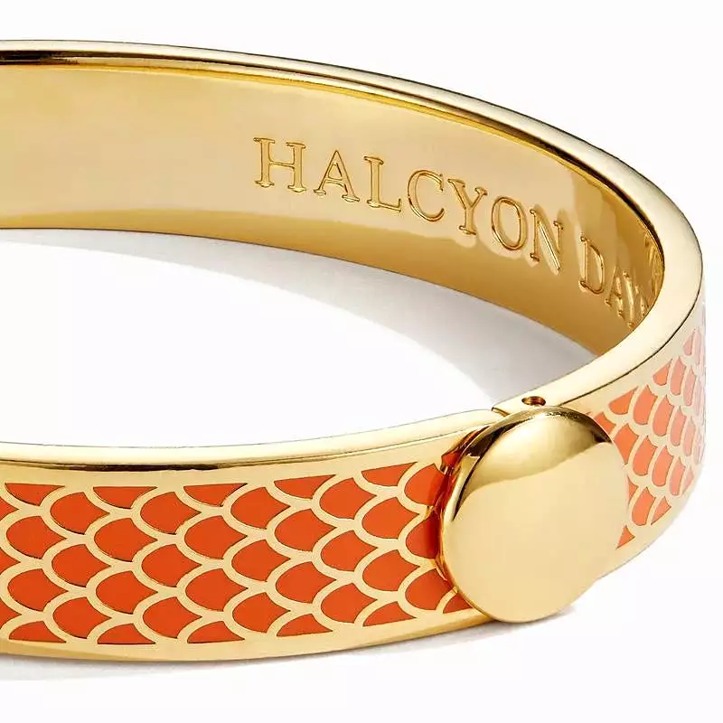 Halcyon - 1cm  Salamander Hinged Bangle - (four colors)