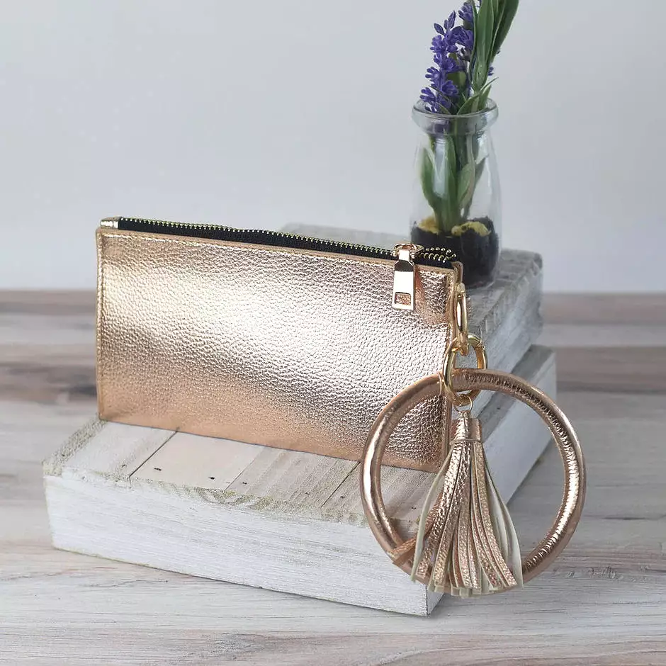 Hands Free Wristlet with Bangle Keychain