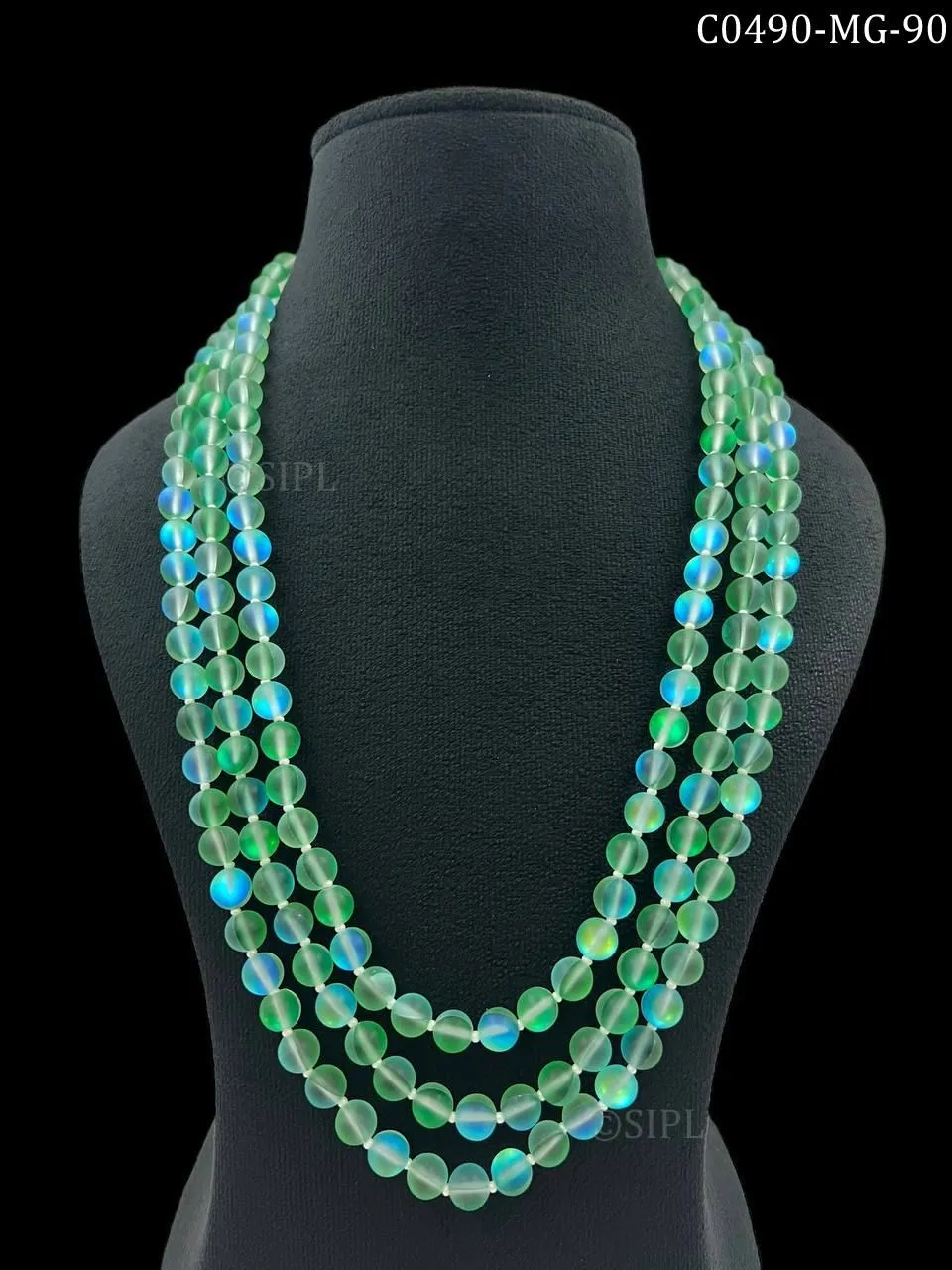 Harini  , elegant Green  bead Necklace  for women -MOE001BNSC