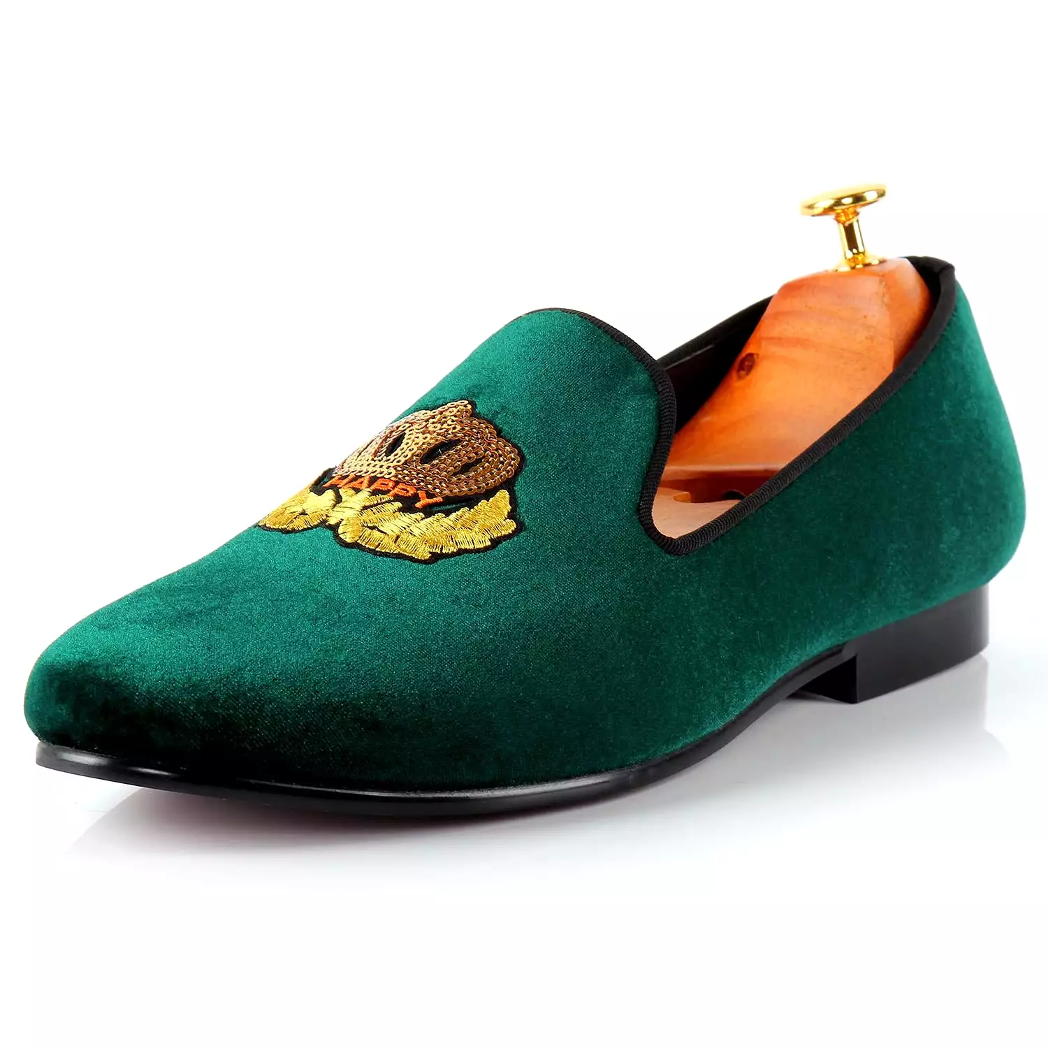 Harpelunde Velvet Loafer Men Flats Handmade Embroidered Casual Shoes