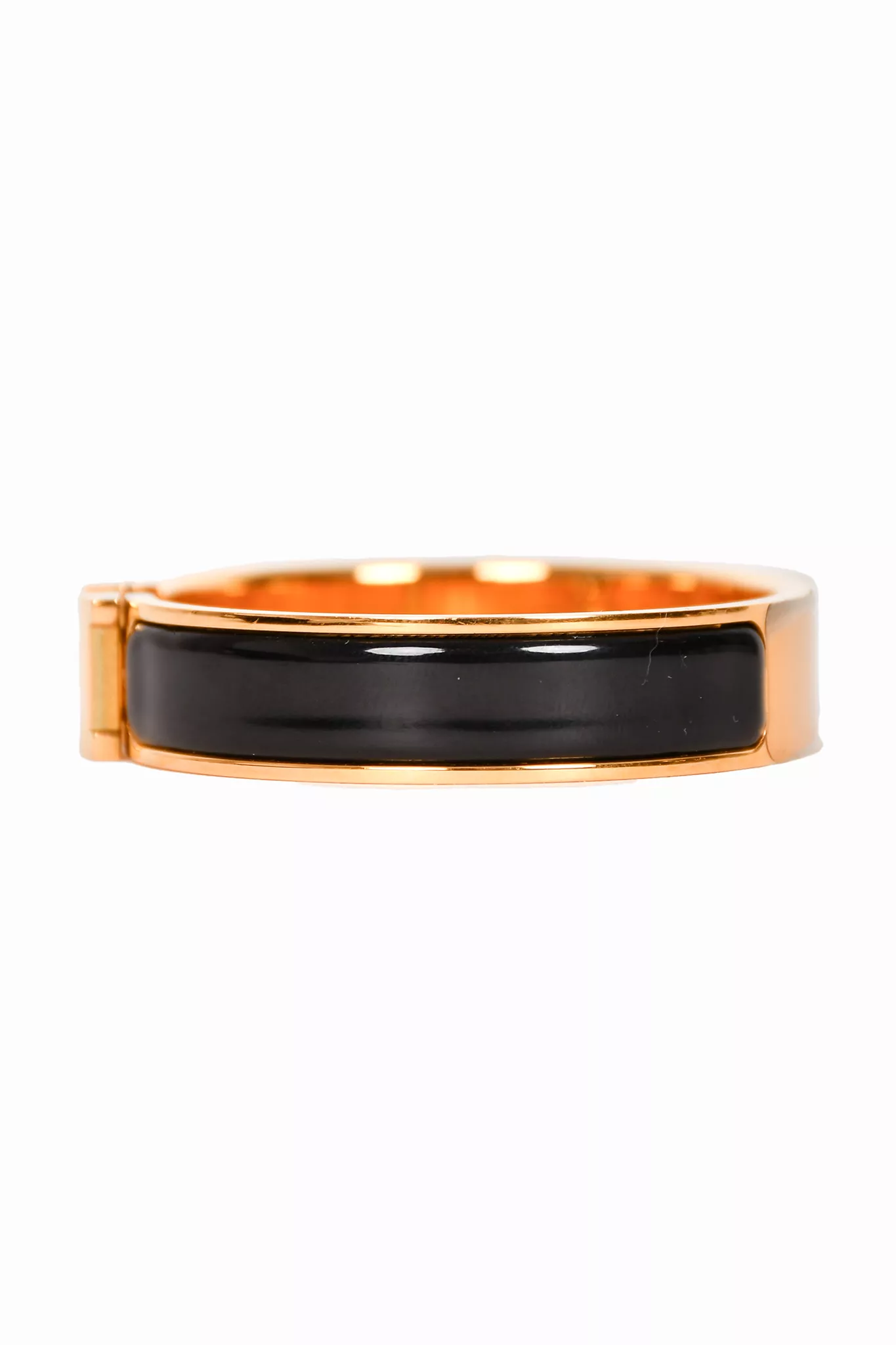 Hermes Gold/Black Clic Clac Bangle