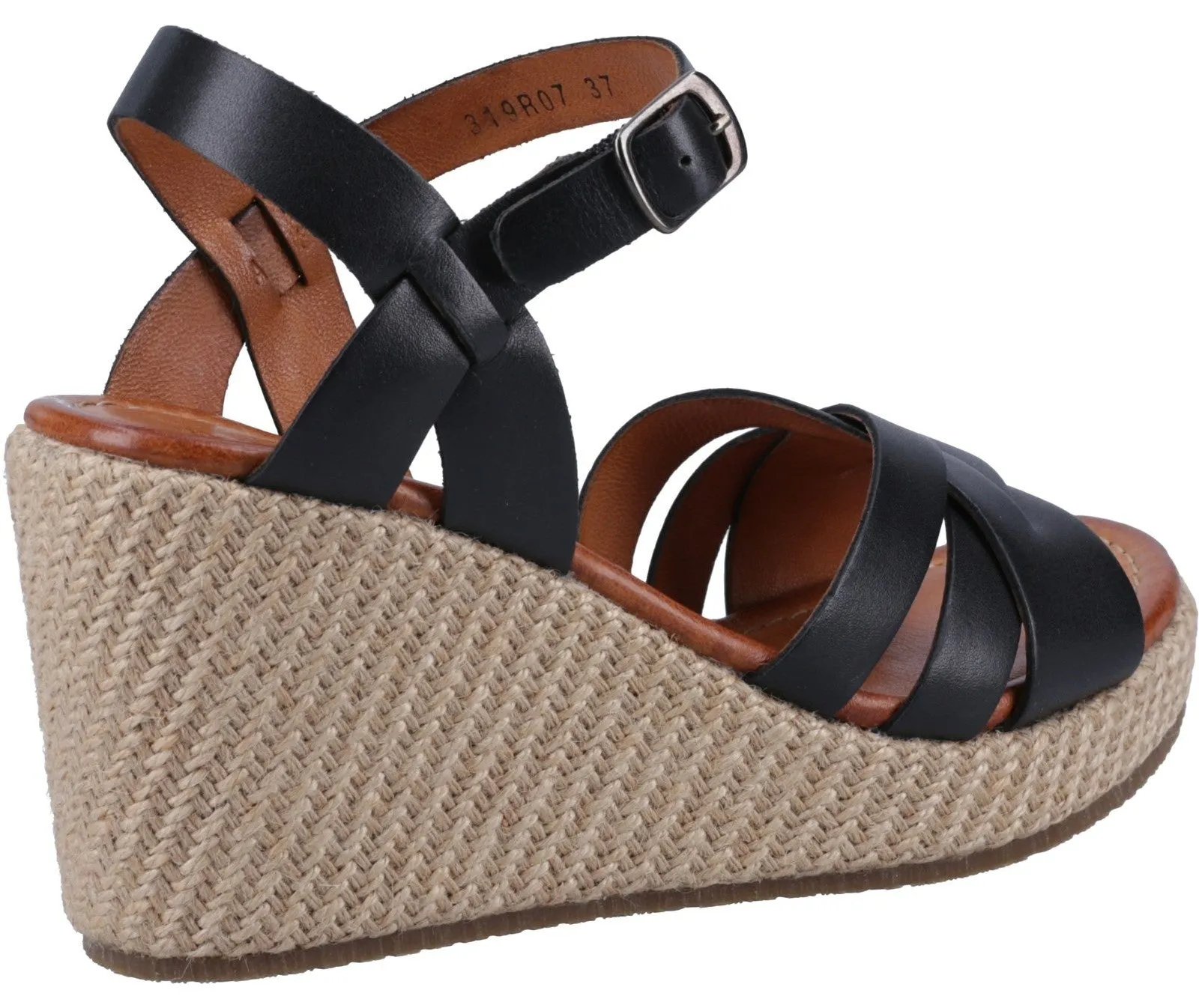 Hush Puppies Phoebe Womens Leather Wedge Heeled Sandal