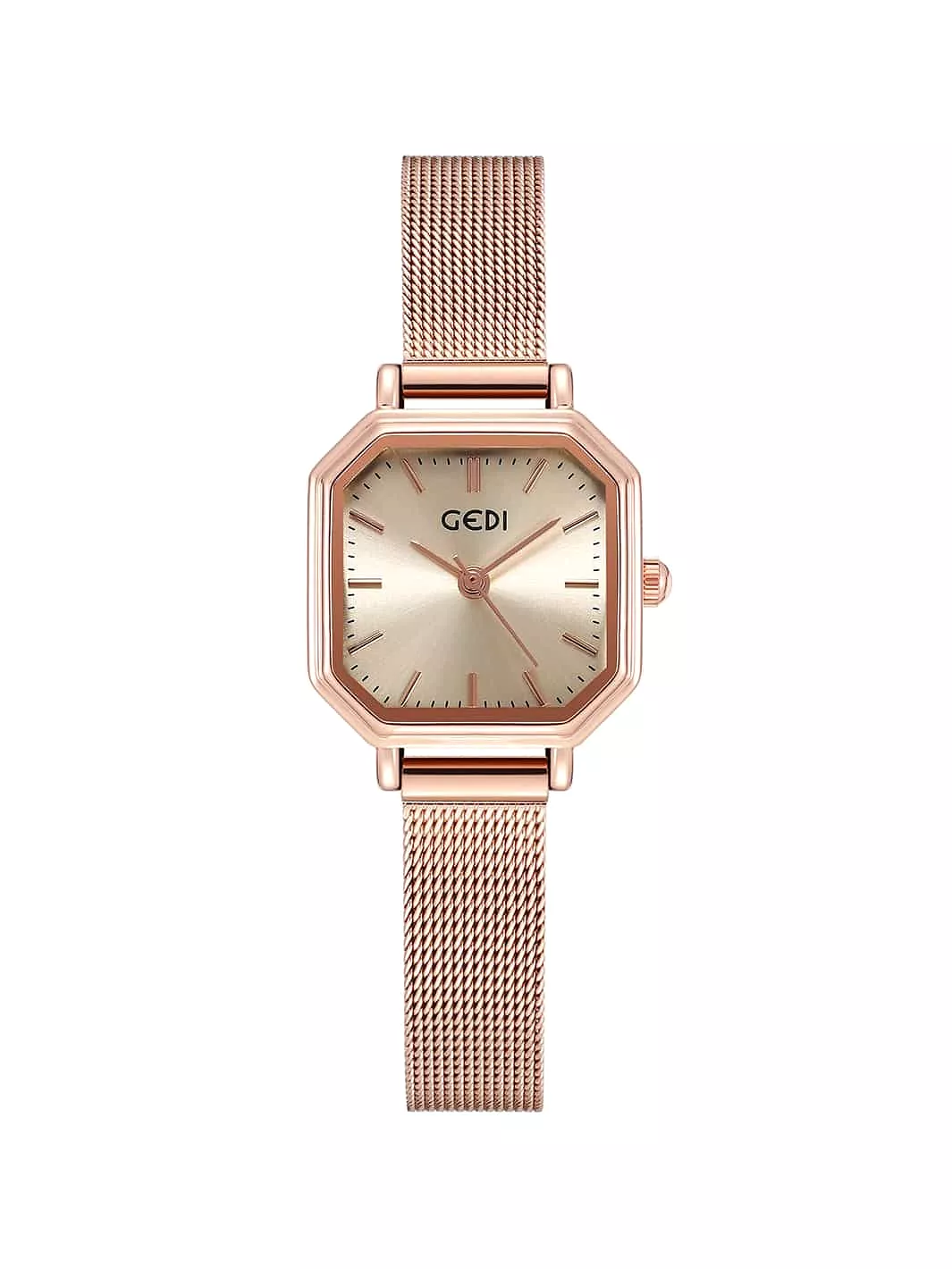 Irregular square simple quartz watch