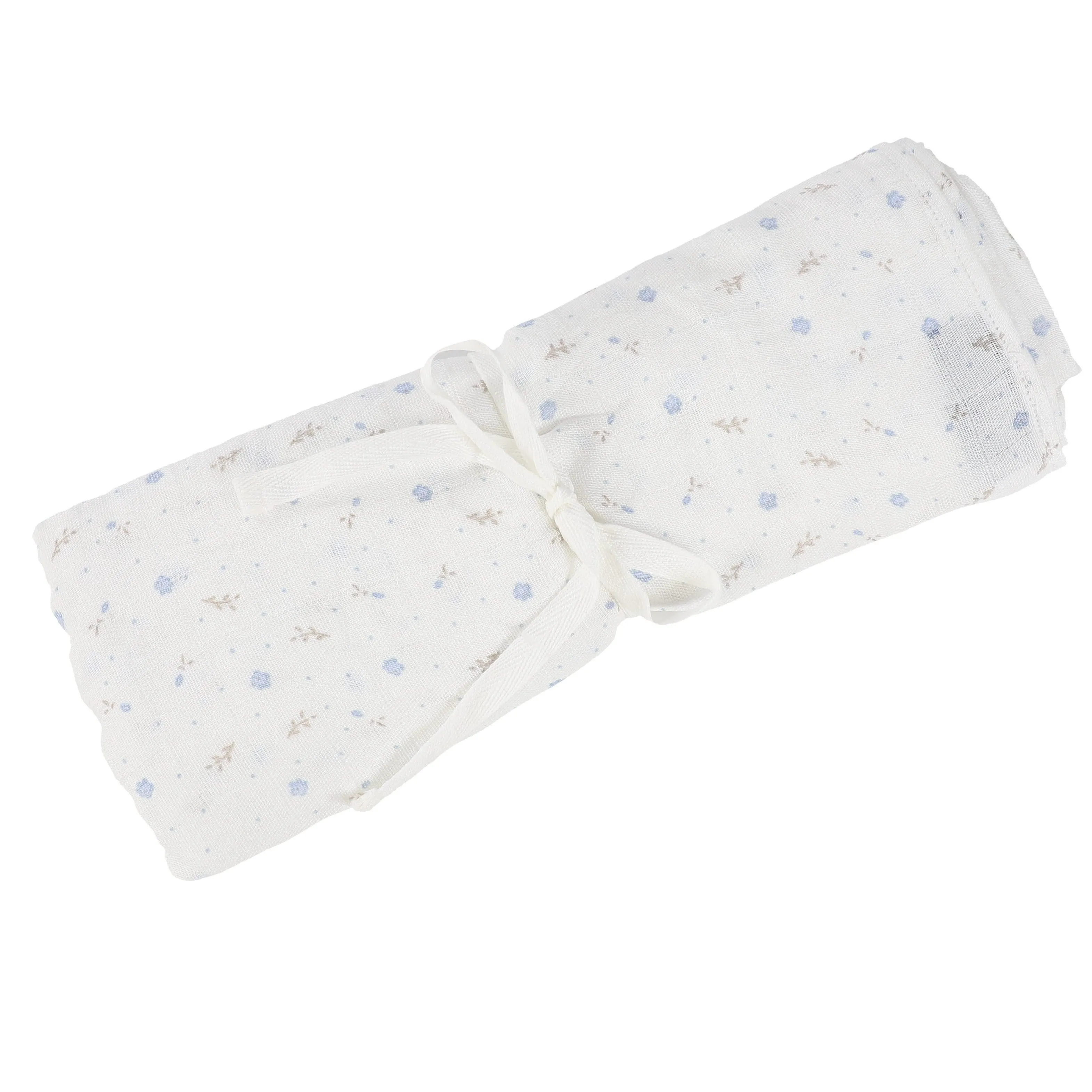 Kipp Collection Blue Bud Print Swaddle