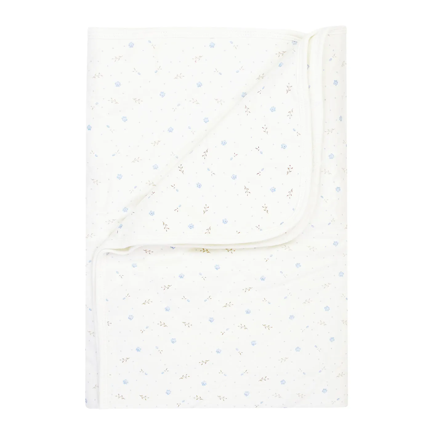 Kipp Collection Blue Bud Print Swaddle