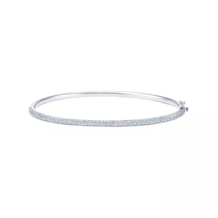 KWIAT Moonlight 3 Row Slim Bangle with PAVE